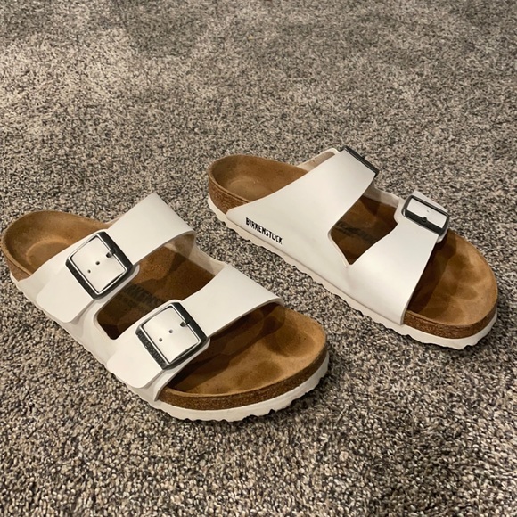 Birkenstock Shoes - White Birkenstocks, size 40 which is a 9, only worn a few times.